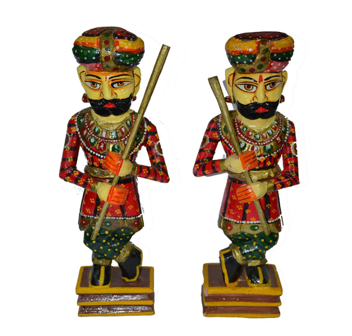 Handpainted Wooden Chowkidar(2pc)