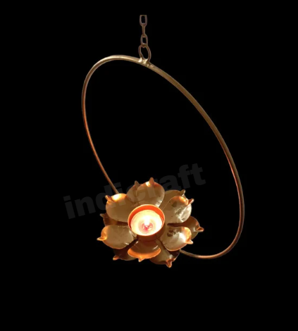 Lotus Shape Hanging Tealight Holder