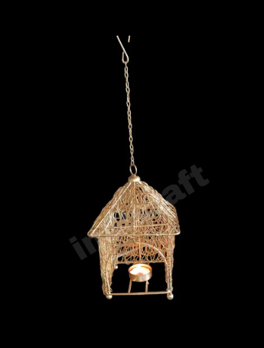 Hanging Bird Cage Nest Tealight Holder