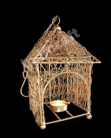 Hanging Bird Cage Nest Tealight Holder