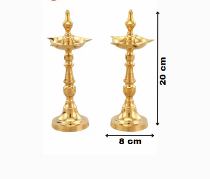 Kashi Samai, Diya, Diwali Oil Lamp Kuthu Vilakku (Set of 2pcs)