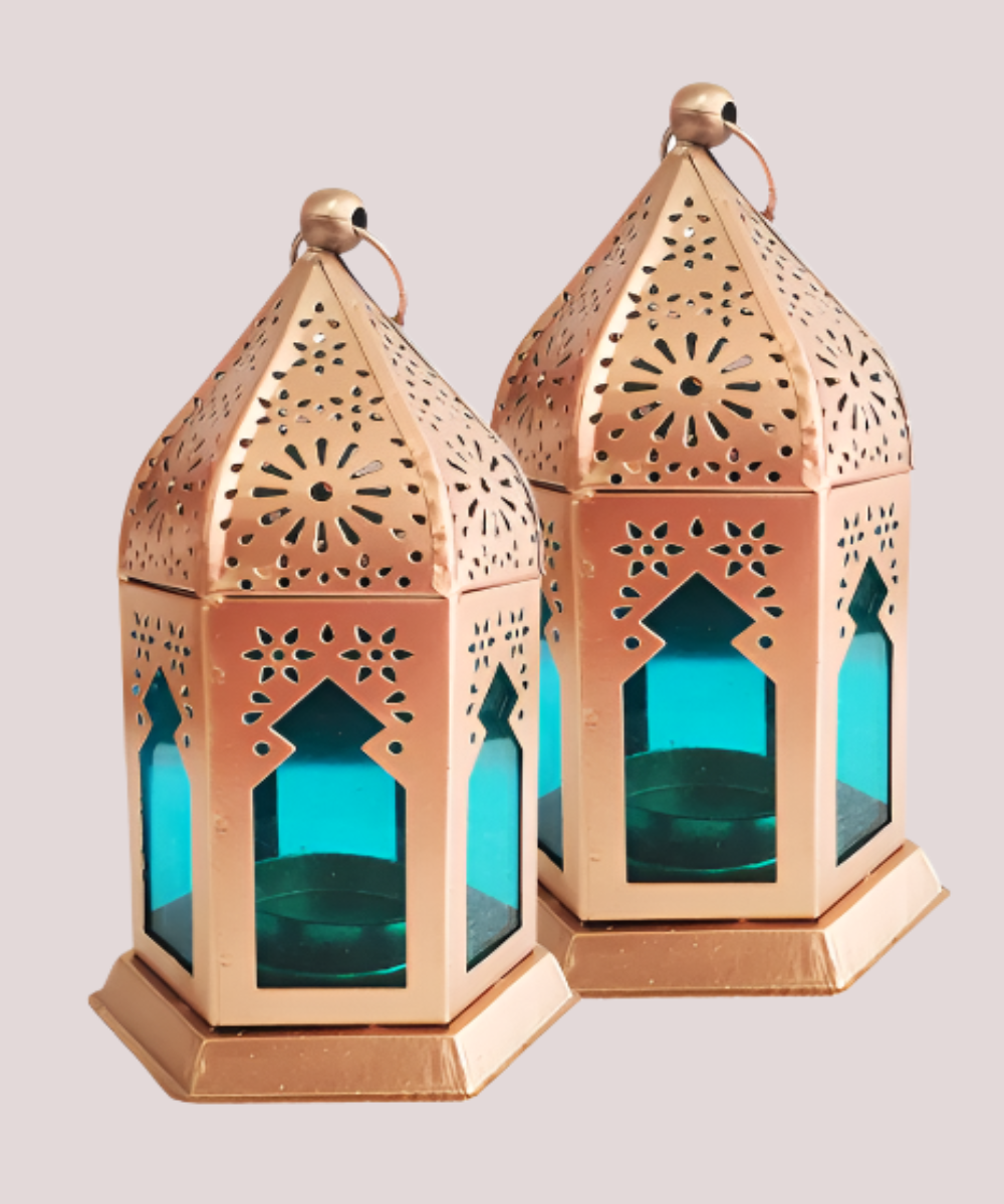 Moroccan Lantern Tealight Pair