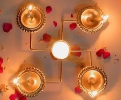 Swastik TeaLight Holder