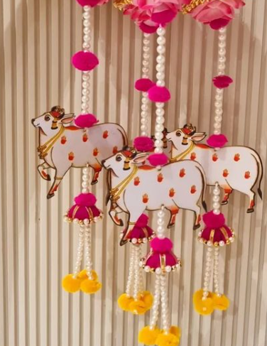 Pichwai With Rose Hanging Pair - Height - 50 cm