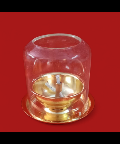 Pooja Deep – Diya with Glass Cover