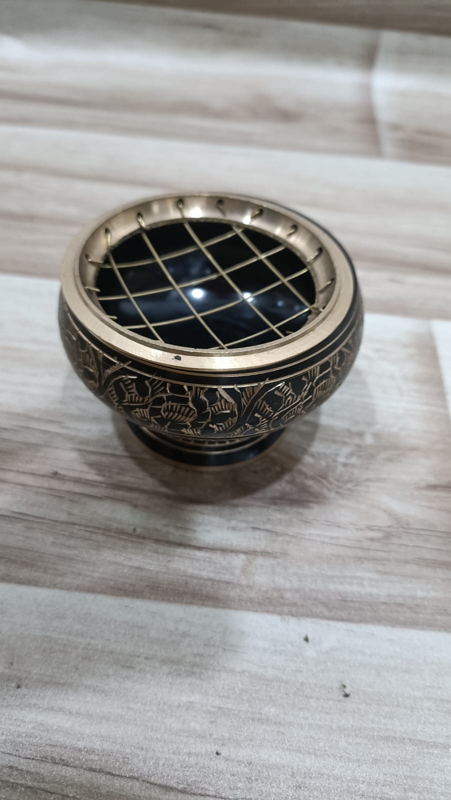 Metal Brass Bowl for Incense Aroma (Brass Jali Burner)