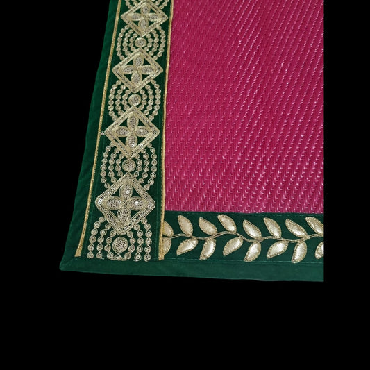 Dark Pink Nylon Handmade Mat