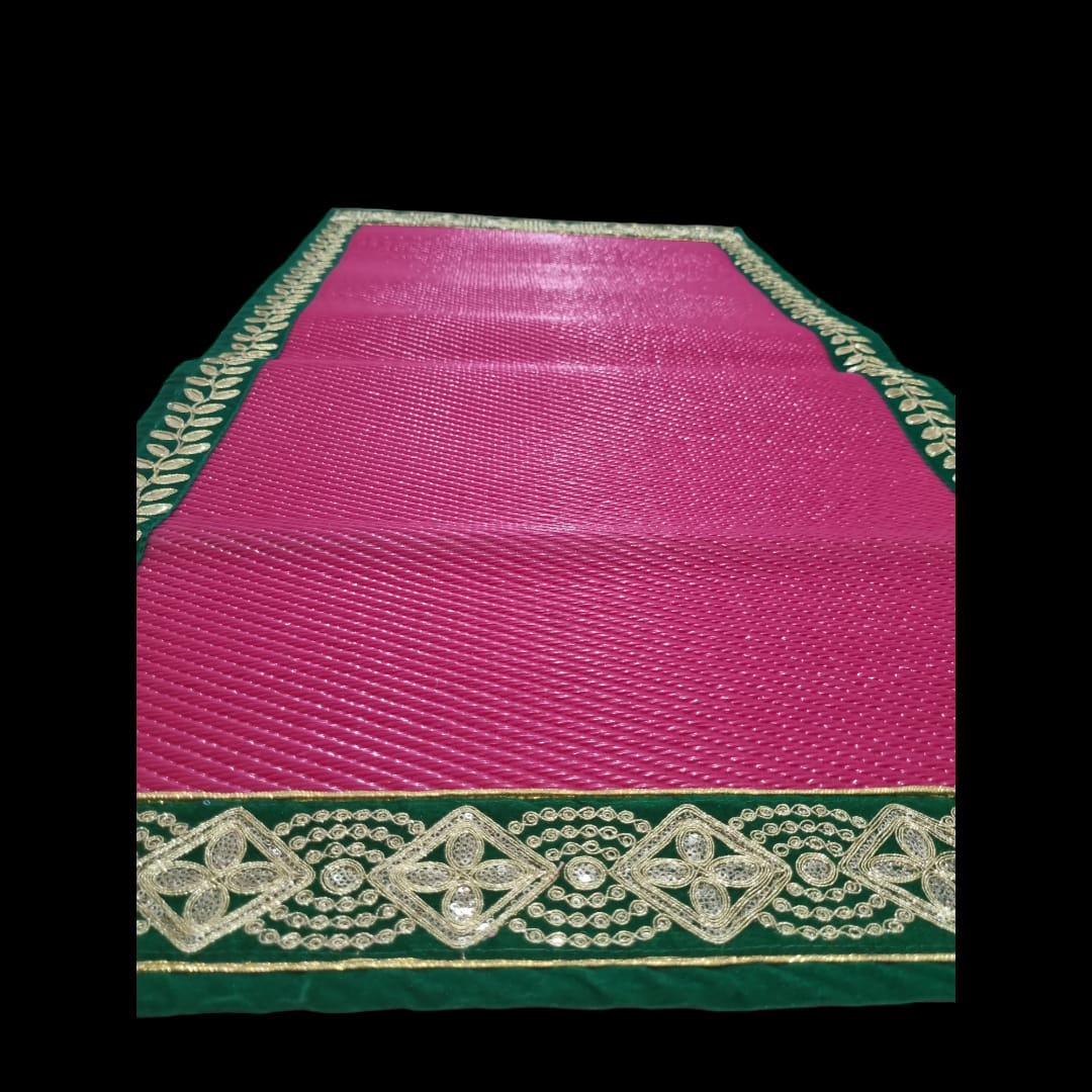 Dark Pink Nylon Handmade Mat 48x24