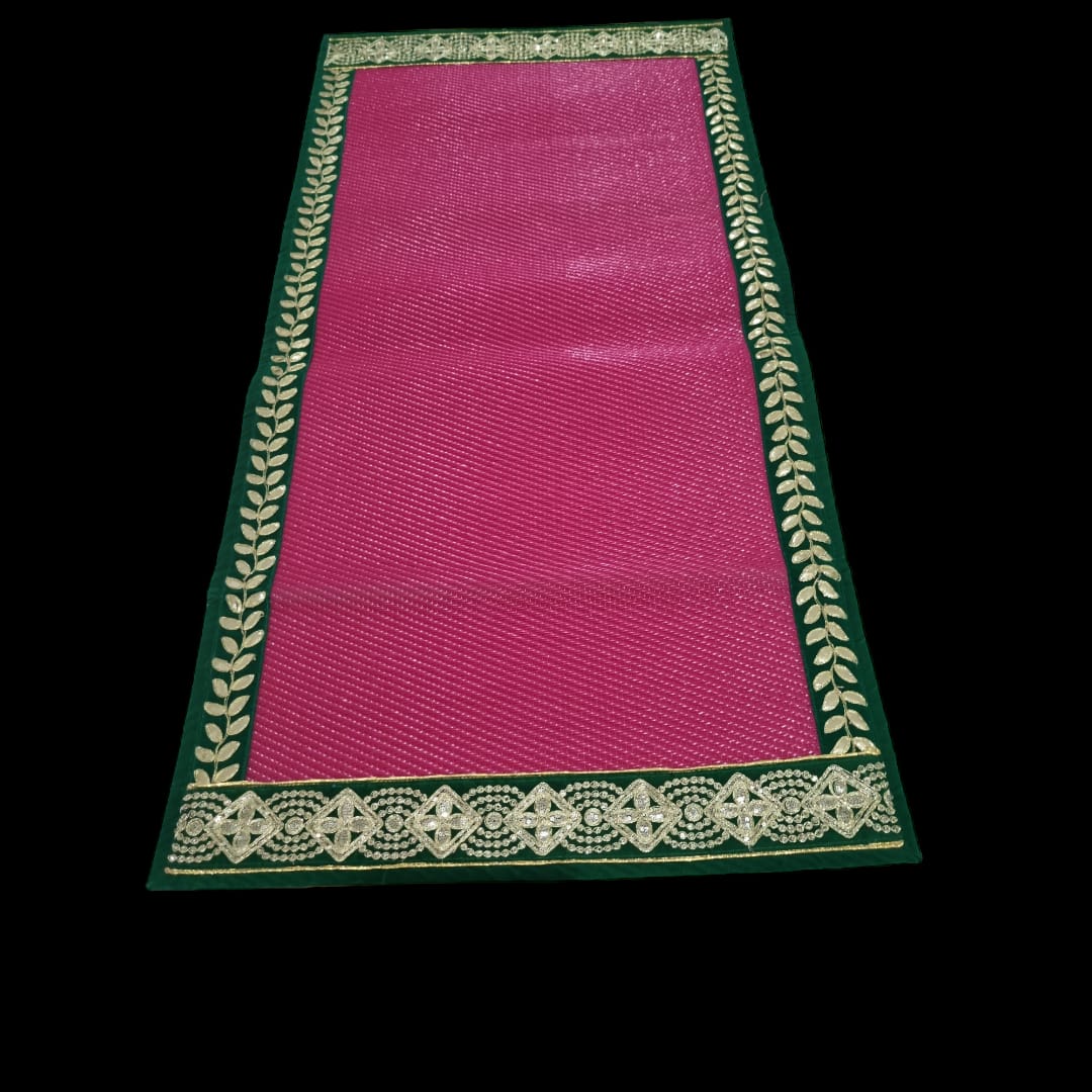 Dark Pink Nylon Handmade Mat 48x24