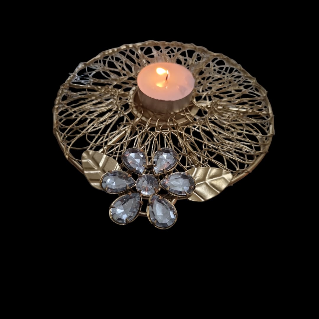 Pearl Round TeaLight Holder