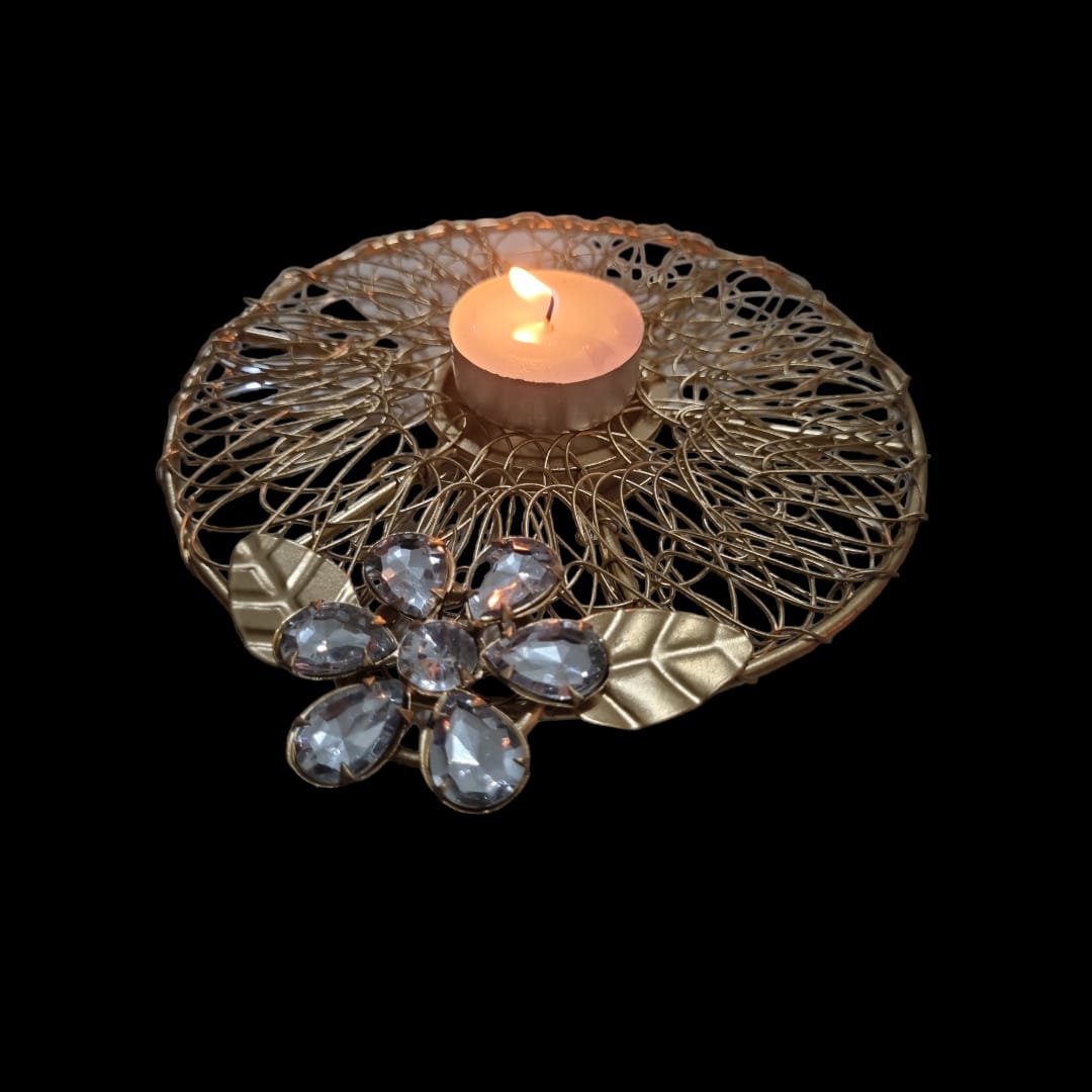 Pearl Round TeaLight Holder