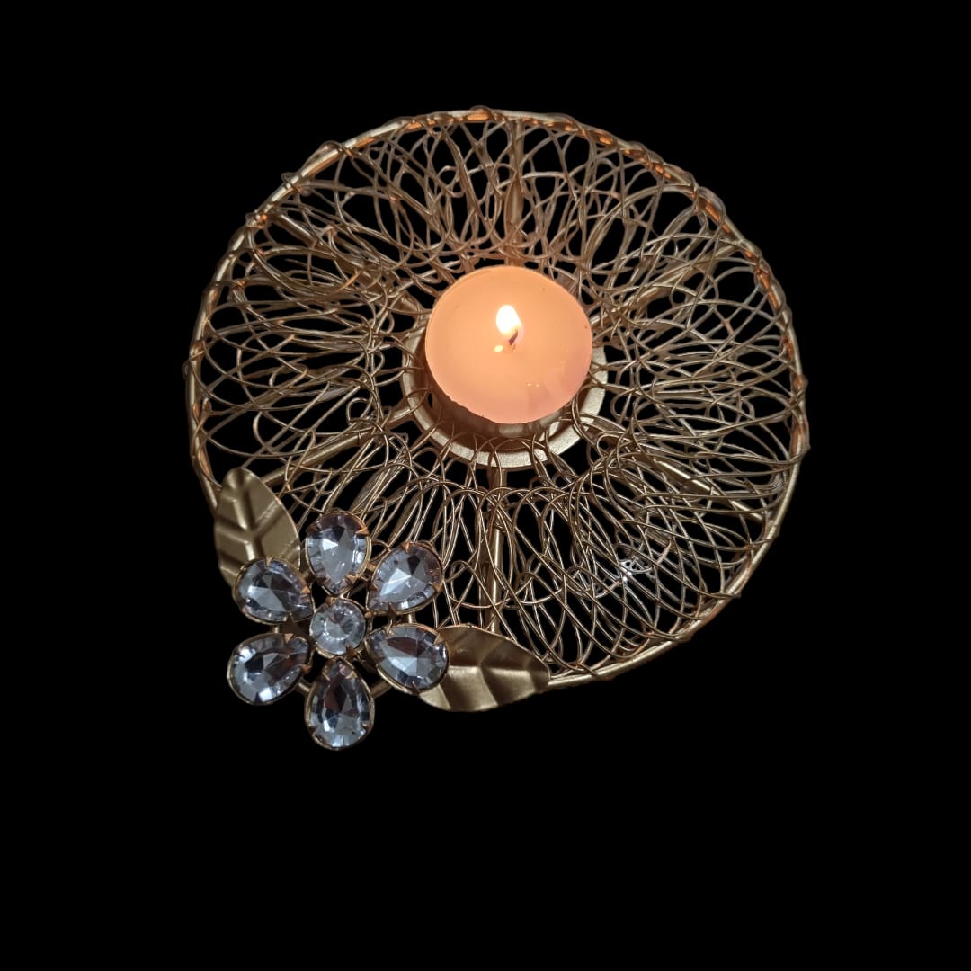 Pearl Round TeaLight Holder