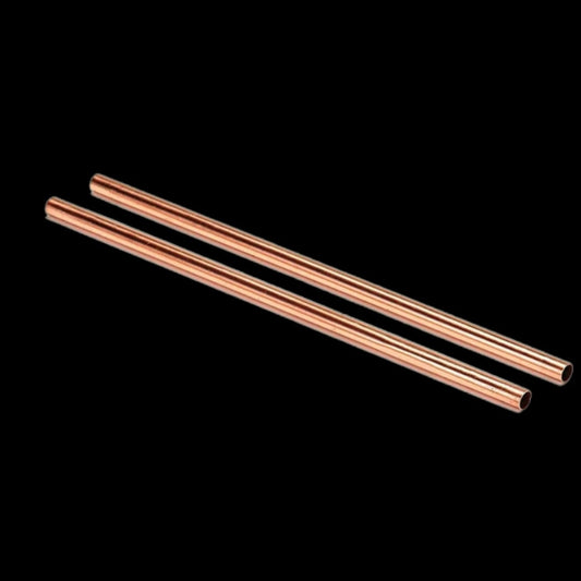 Eco-Friendly Copper Drinking Straws (Set of 2 Pcs Straight Straw) | Length 8.00 INCH |