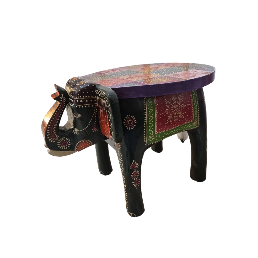 1 pc Wooden Elephant Stool Decorative