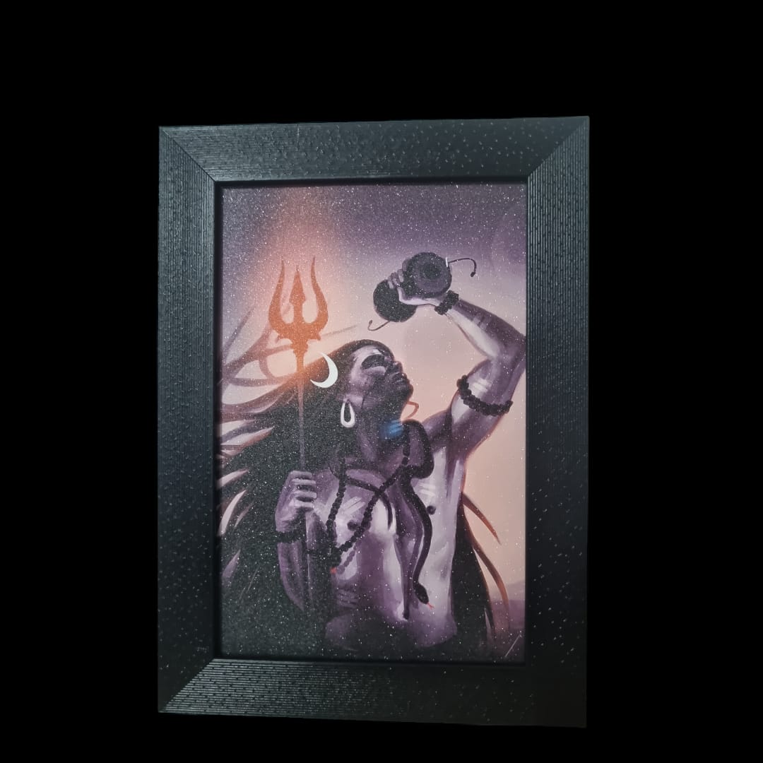 Wall Art Of Shiva With Frame for Home and Office Decor