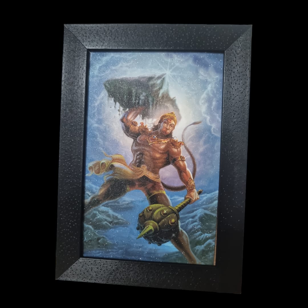 Wall Art Of Hanuman With Frame for Home and Office Decor