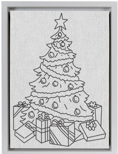 CHRISTMAS TREE DIY FRAMED CANVAS BASE FOR PAINTING