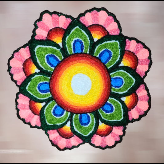 Round Rangoli Mat 3ft