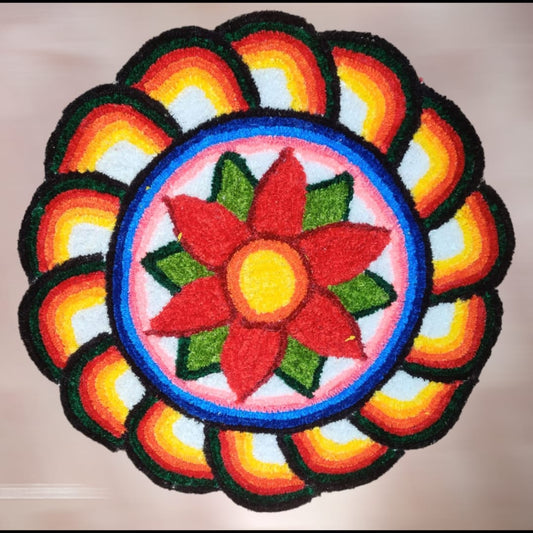 Round Rangoli Mat 3ft