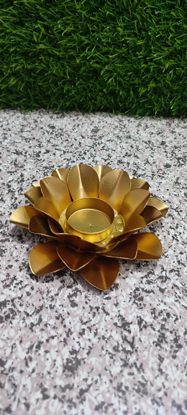 Lotus Golden Tea Light Candle Holder