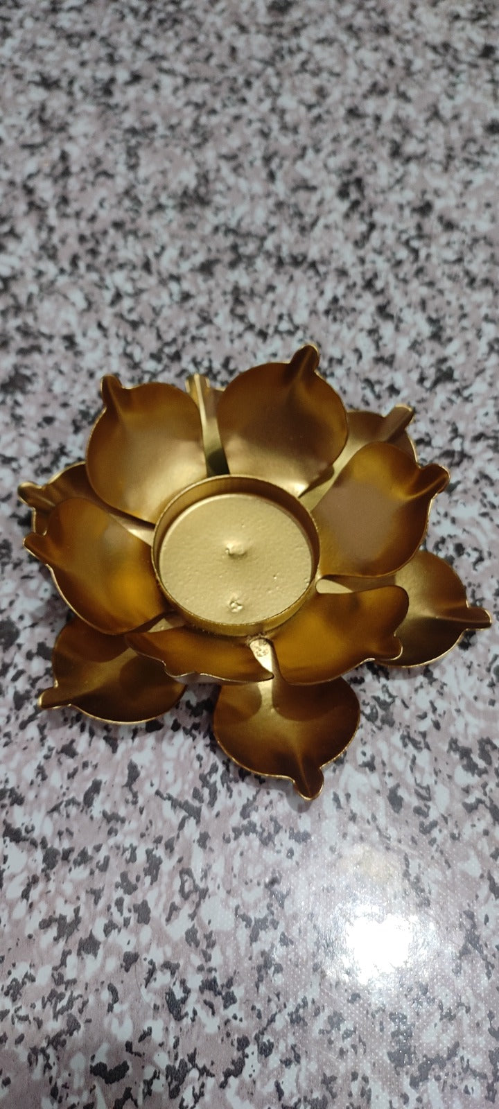 Lotus Golden Tealight Candle Holders