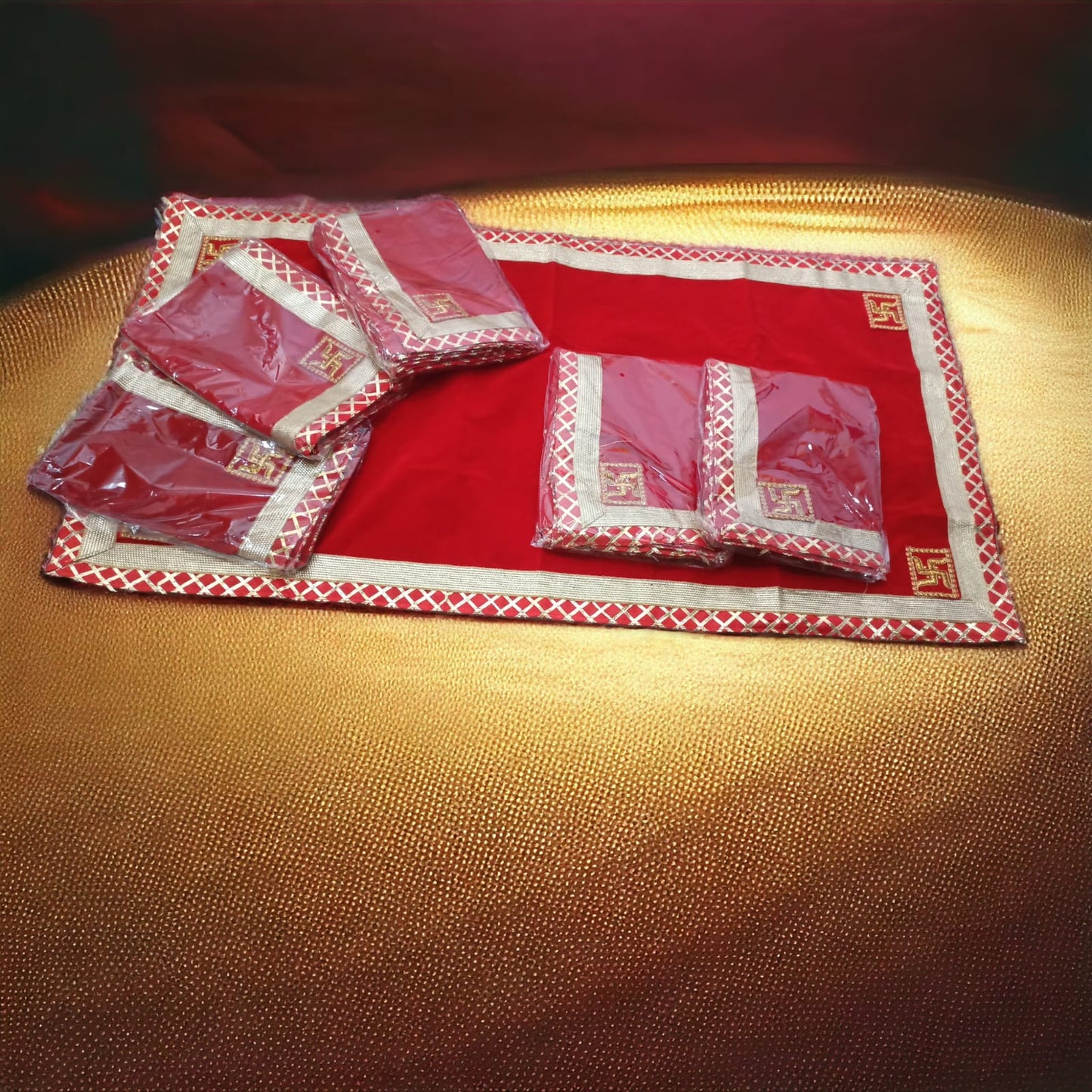 Rectangluar Velvet Pooja Aasan, Mat 60*76(in cm)