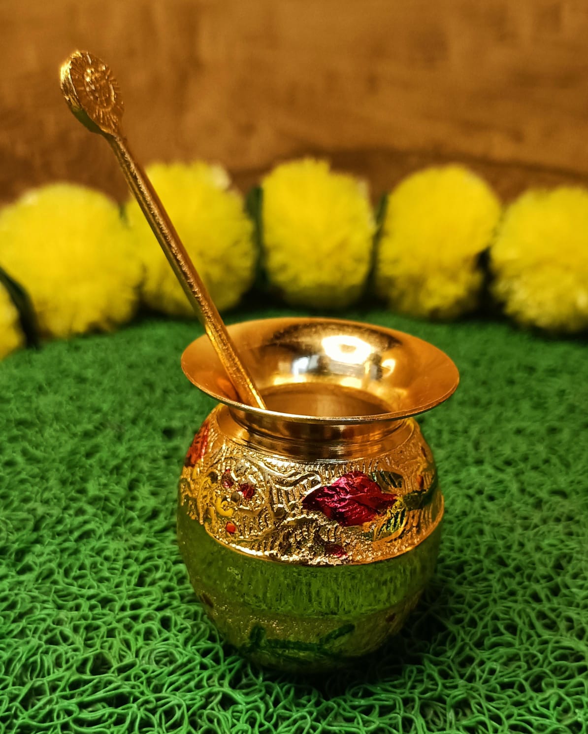 Meenakari Pooja Thali Set