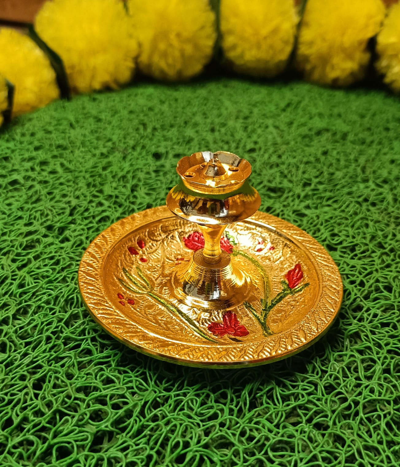 Meenakari Pooja Thali Set