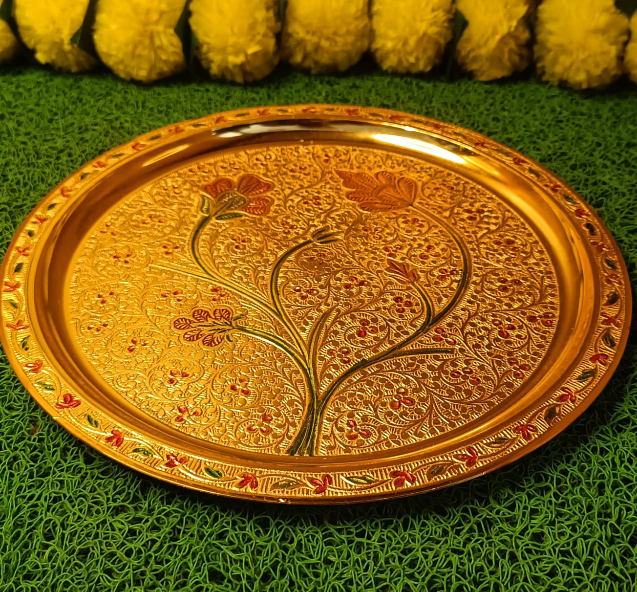 Meenakari Pooja Thali Set