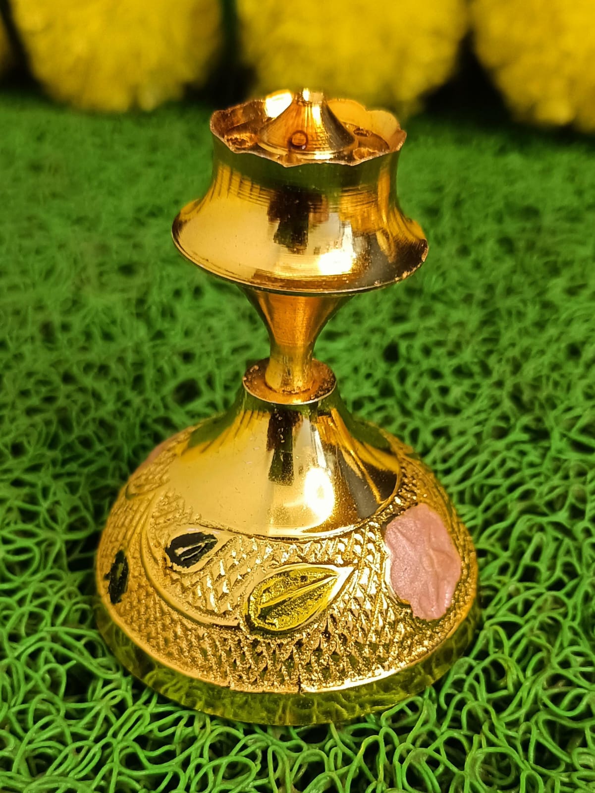 Floral Meenakari Pooja Thali set