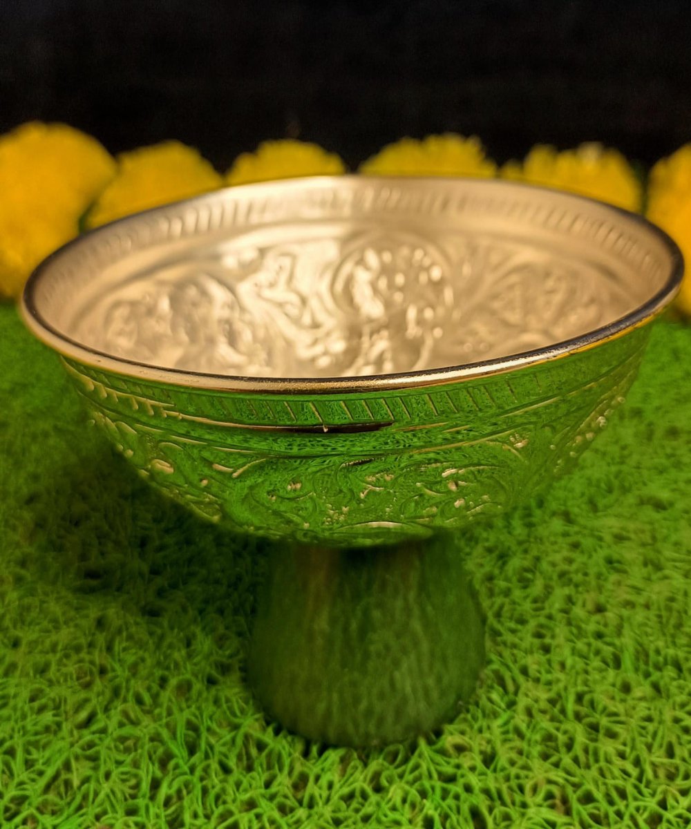 SILVER PLATED BOWL WITH STAND