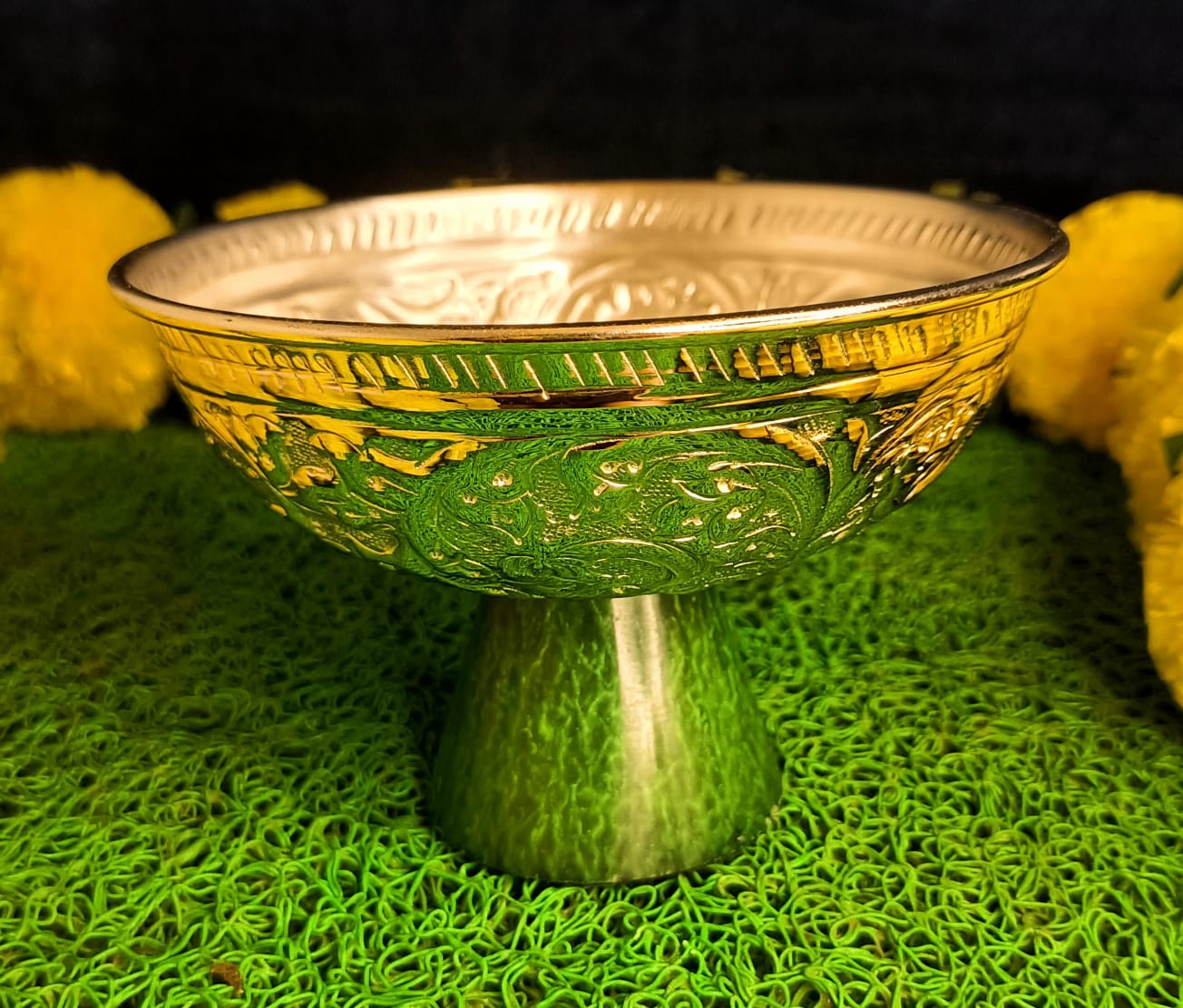 SILVER PLATED BOWL WITH STAND