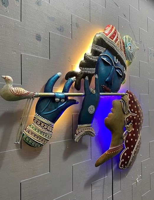 RADHE SHYAM Wall Decoration With LED Light