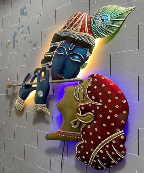 RADHE SHYAM Wall Decoration With LED Light