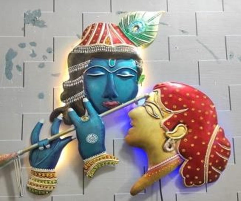 RADHE SHYAM Wall Decoration With LED Light