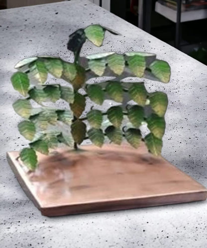 Metal Pipal Tree Table Decor