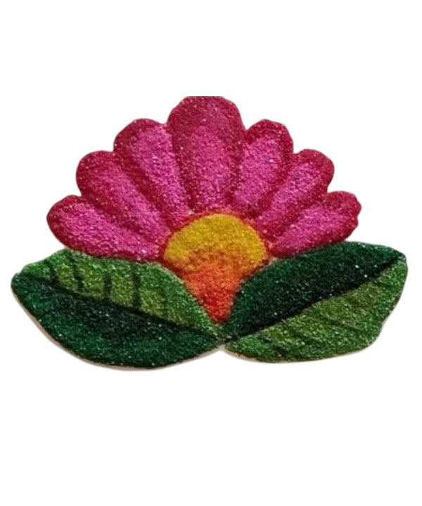 Pink Floral Rangoli Mat 1 feet