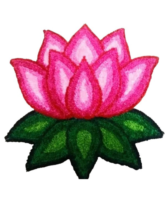 Pink Lotus Rangoli Mat 1 feet