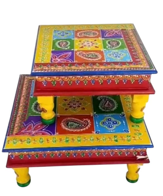 Wooden Chouki 15 inch