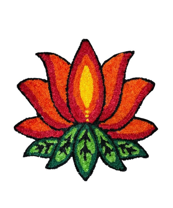 2 Feet Lotus Rangoli Mat