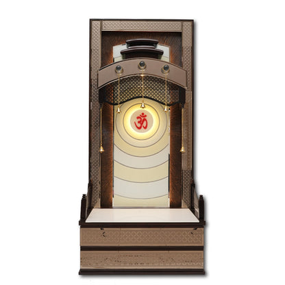 "Golden Garuda"Pooja Mandir(Double Drawer)