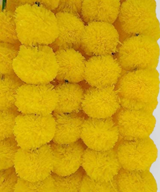 Yellow Marigold Flower Decoration String(Set Of 5 pc)