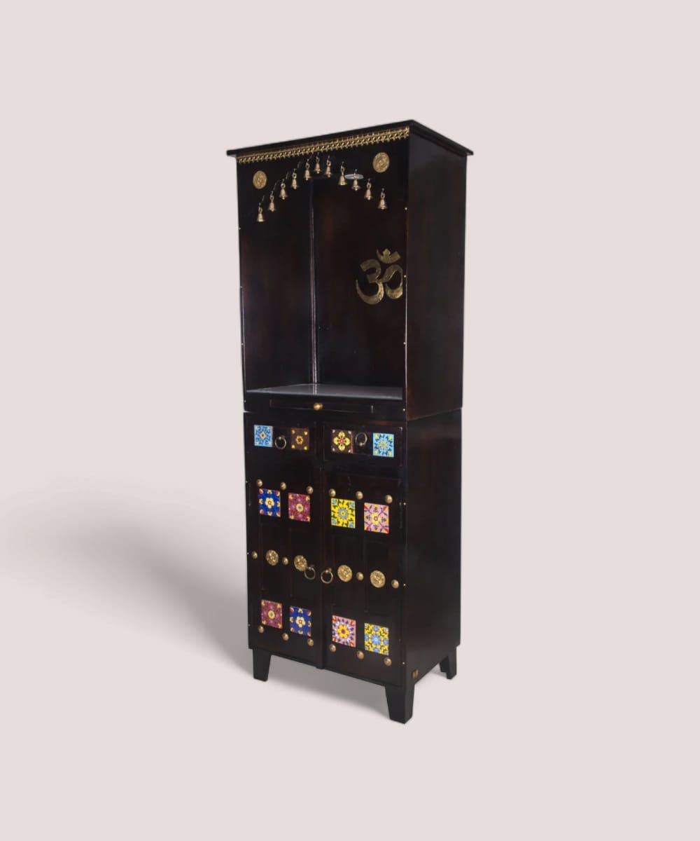 "Cabinet with Tiles"Pooja Mandir