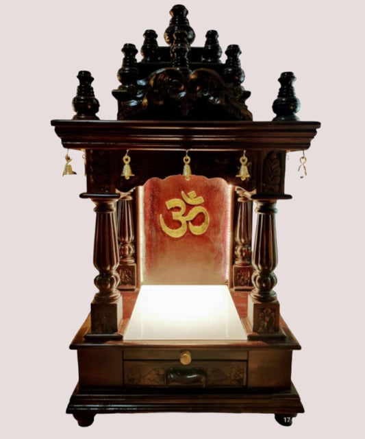 "The Traditional"Pooja Mandir(Single Drawer)