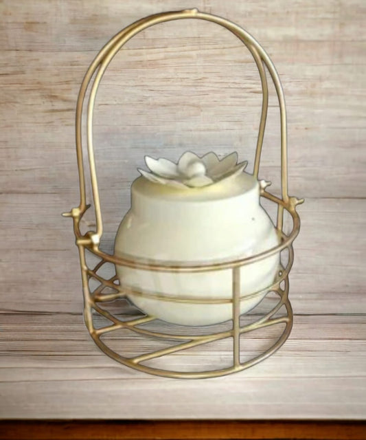 Jar in Golden Basket