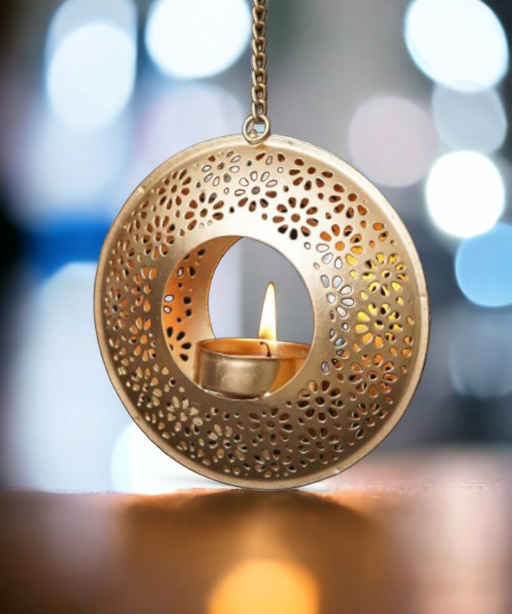 Ring Shape Hanging Tealight Candle Holder