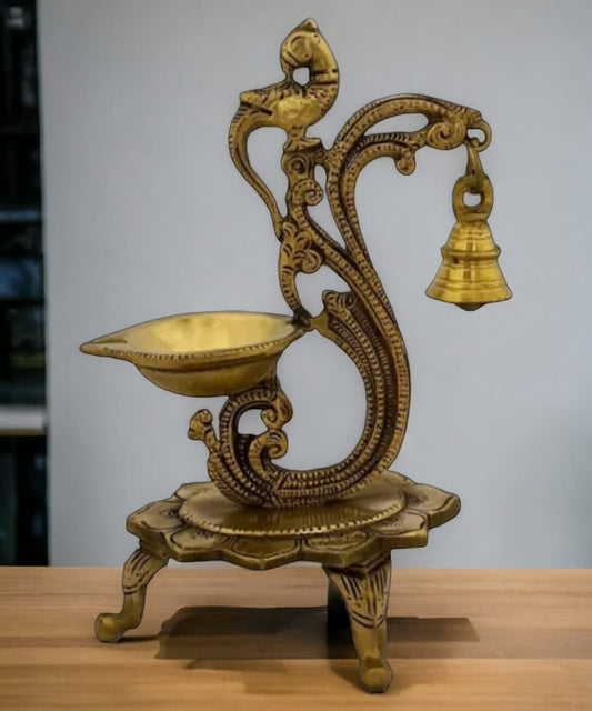 Brass Parrot Lamp with Bell(1pc)