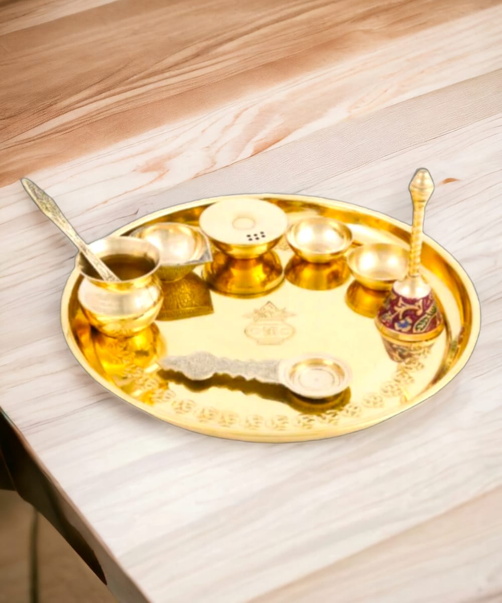 Brass Pooja Thali Set