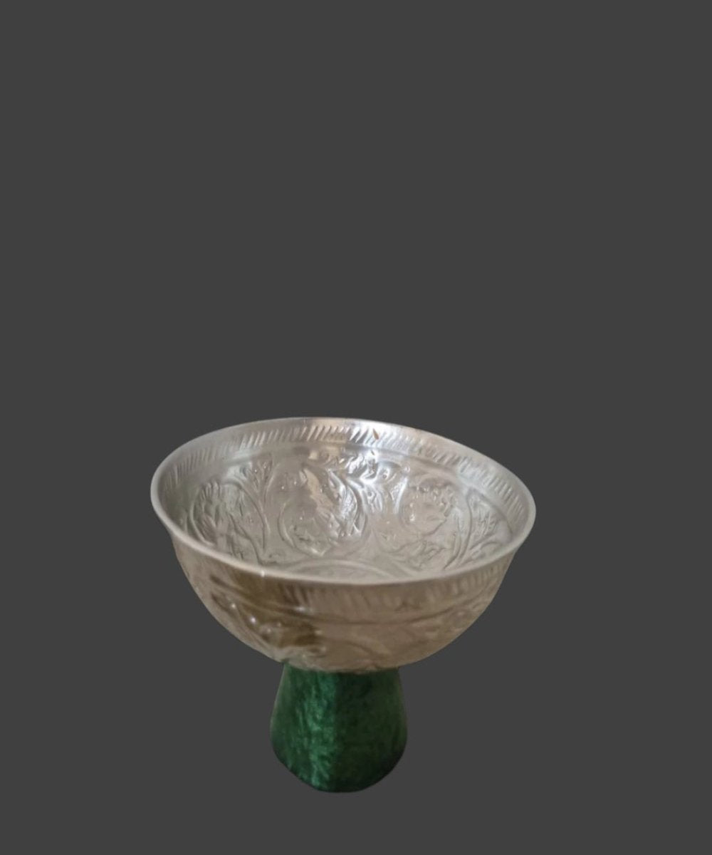 SILVER PLATED BOWL WITH STAND