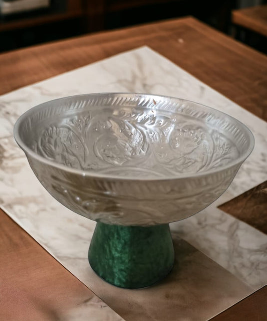 SILVER PLATED BOWL WITH STAND